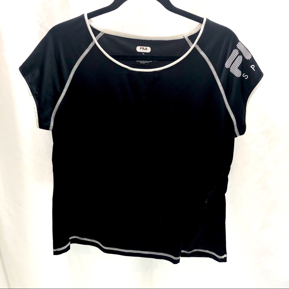 Fila Sport Black T-shirt with white detail in XL